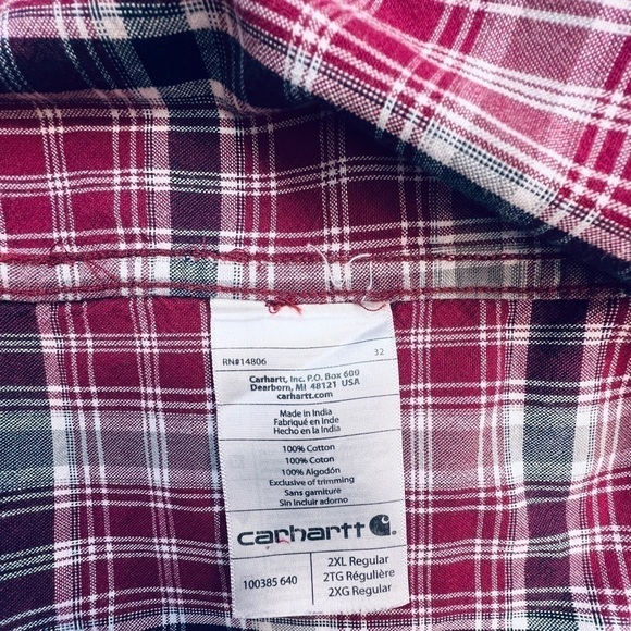 CARHARTT XXL CASUAL BUTTON DOWN Short Sleeve - Picture 2 of 7